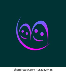  vector de logotipo abstracto de mamá y niños