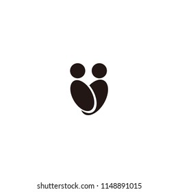 mom and child vector icon