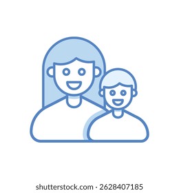 Mom and Child Vector icon stock illustration