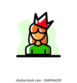 Mom Crown Vector Icon Conceptual Design eps10 great for any purposes