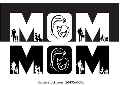 mom custom typography t-shirt design