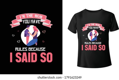 Mom and dad trendy t shirt design