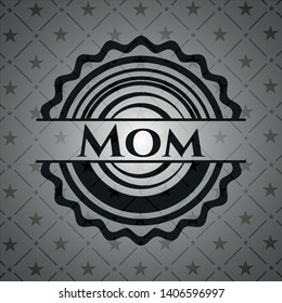 Mom dark emblem. Vector Illustration. Detailed.