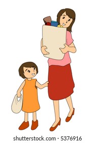 507 Helping mother clipart Images, Stock Photos & Vectors | Shutterstock