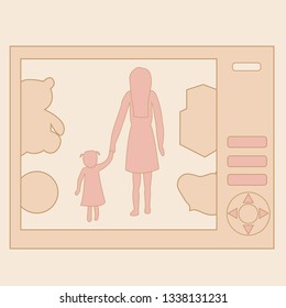 Mom and daughter are photographed when they walk.