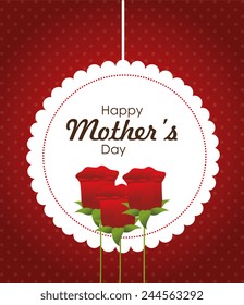 Mom design over red background, vector illustration.