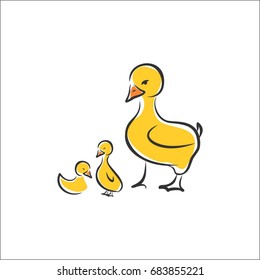 Mom duck and pats