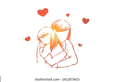 Mother Hugging Child Sketch Images, Stock Photos & Vectors | Shutterstock