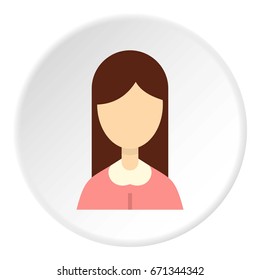 Mom icon in flat circle isolated vector illustration for web