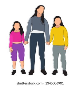  mom and kids