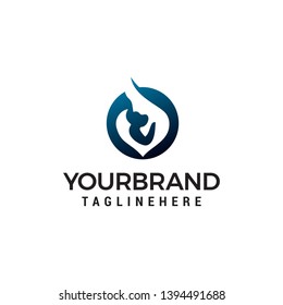mom and kids logo design concept template vector