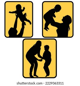 Mom And Kid.This is an editable and printable file.