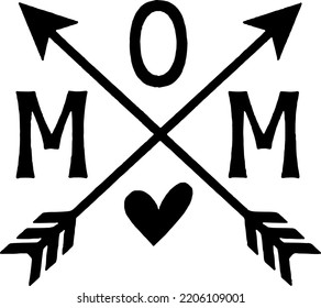 Mom Life Arrow Mom of Both Arrow design vector typography mom sayings cut files for cricut