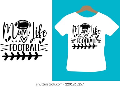 Mom Life Football svg design 