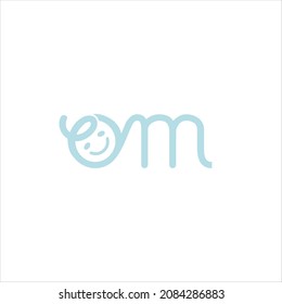 mom logo vector template baby