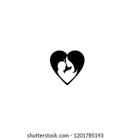 mom love logo icon design vector