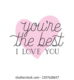 mom i love you label isolated icon