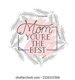 mom i love you label isolated icon vector illustration design