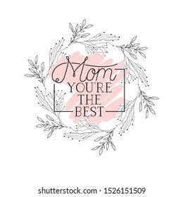 mom i love you label isolated icon vector illustration design