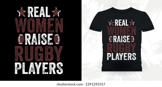 Mom Lover Mother's Day Funny Rugby Player Coach Vintage Rugby Player T-shirt Design