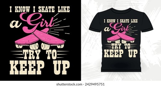 Mom Lover Mother's Day Funny Skating Skater Skateboard Retro Vintage T-shirt Design