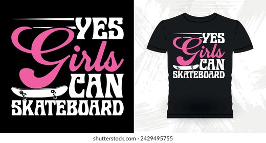 Mom Lover Mother's Day Funny Skating Skater Skateboard Retro Vintage T-shirt Design