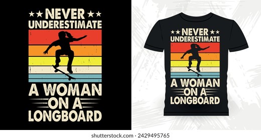 Mom Lover Mother's Day Funny Skating Skater Skateboard Retro Vintage T-shirt Design