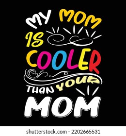 Mom Lover T-Shirt Design Vektor