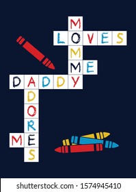 mom loves me daddy crayon t shirts print, baby girl 