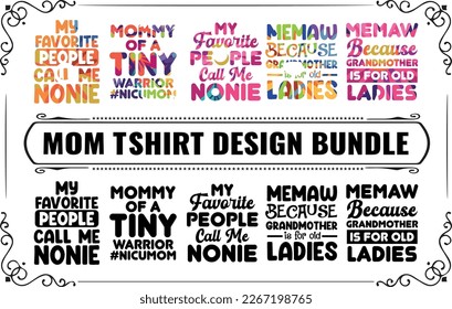 Mom  Mama best T-shirt Design Bundle