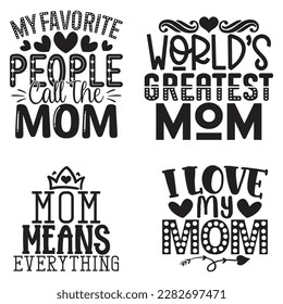 Mom Mama Mommy T-shirt And SVG Design Bundle. Mom Mama Mommy Vector EPS Editable File Bundle, can you download this bundle.