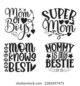 Mom Mama Mommy T-shirt And SVG Design Bundle. Mom Mama Mommy Vector EPS Editable File Bundle, can you download this bundle.