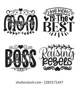 Mom Mama Mommy T-shirt And SVG Design Bundle. Mom Mama Mommy Vector EPS Editable File Bundle, can you download this bundle.