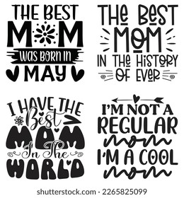 Mom Mama Mummy T-shirt And SVG Design Bundle, Happy Mothers Day SVG Quotes Design t shirt Bundle, Vector EPS Editable Files, can you download this Design Bundle.