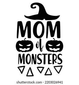 Mom monsters  Happy Halloween shirt print template, Pumpkin Fall Witches Halloween Costume shirt design