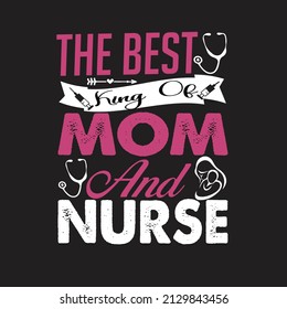 mom nurse creative typography t shirt design