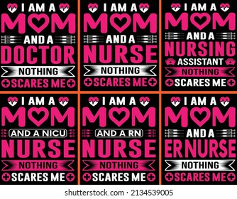 Mom nurse T-shirt designs bundle