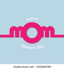 Mom on happy mothers day, vector art illustration.