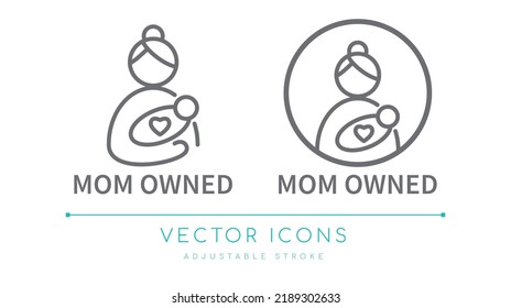 Mom Owned Vector Line Icon