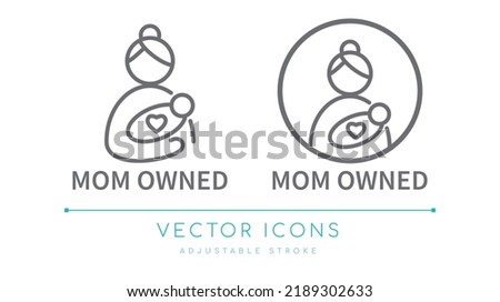 Mom Owned Vector Line Icon