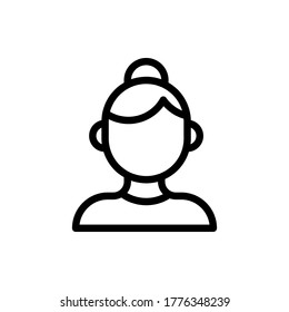 mom profile icon vector illustration outline style