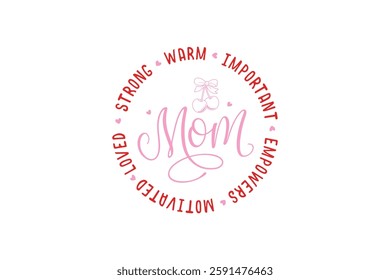 Mom quote Coquette Mama PNG Sublimation t shirt design