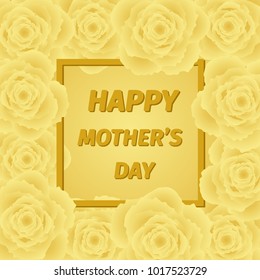 Mom s day greeting poster design. rose flower