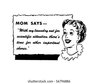 Mom Says - Retro Spokeswoman - Clip Art