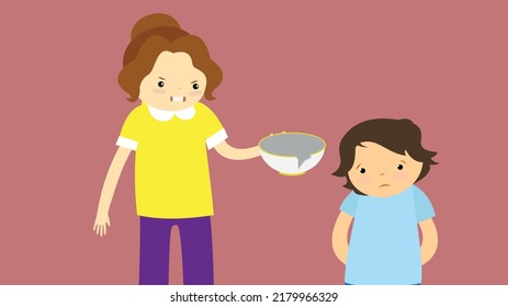 Mom Scolds Son For A Broken Plate