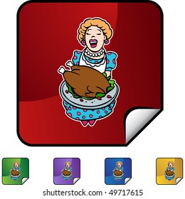 Mom Serving Turkey