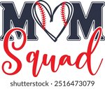 Mom Squad, Baseball Mom, Softball Silhouette, Baseball Clip Art