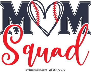 Mom Squad, Baseball Mom, Silhueta de softball, Baseball Clip Art