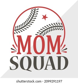 Mom Squad Printable Vector Illustration svg
