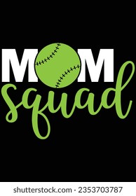 Mom squad vector art design, eps file. design file for t-shirt. SVG, EPS cuttable design file